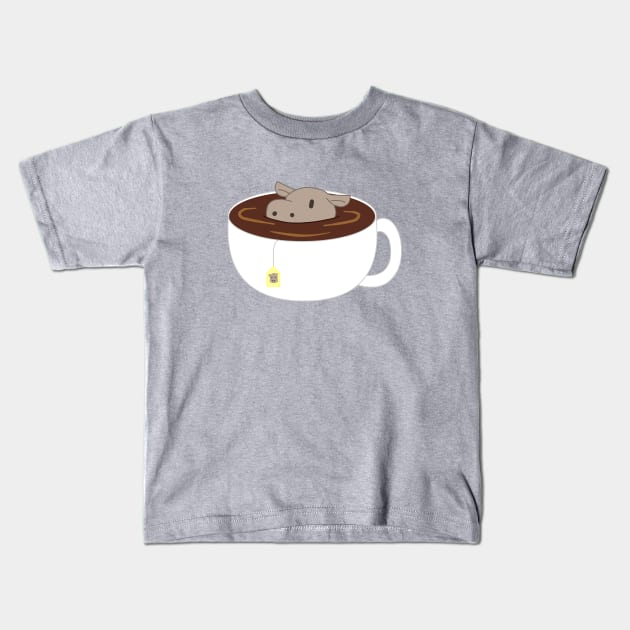 Hippo Tea Kids T-Shirt by chibifox